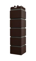 Угол наружный Grand Line, Клинкерный кирпич Design, Шоколадный, шов RAL 7006