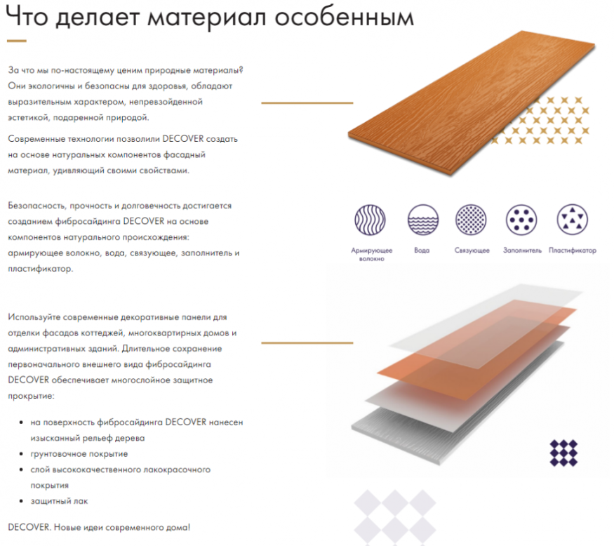 Фиброцементный сайдинг DECOVER Terracotta купить в Новосибирске