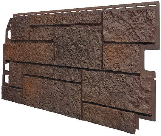 Фасадная панель VOX Sandstone (Сандстоун) в темно-коричневом цвете купить в Новосибирске