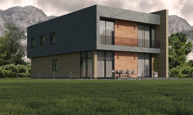 Фиброцементные панели Roofas COLOR Line Зеленый купить в Новосибирске
