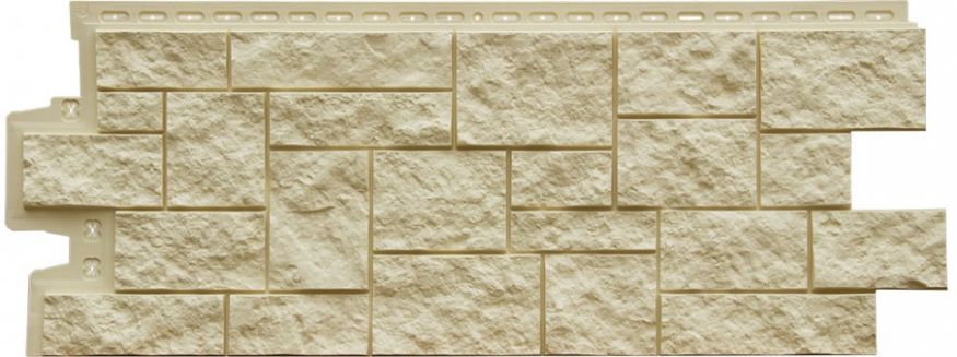 Фасадная панель Grand Line, Дикий камень Classic, Бежевый купить в Новосибирске