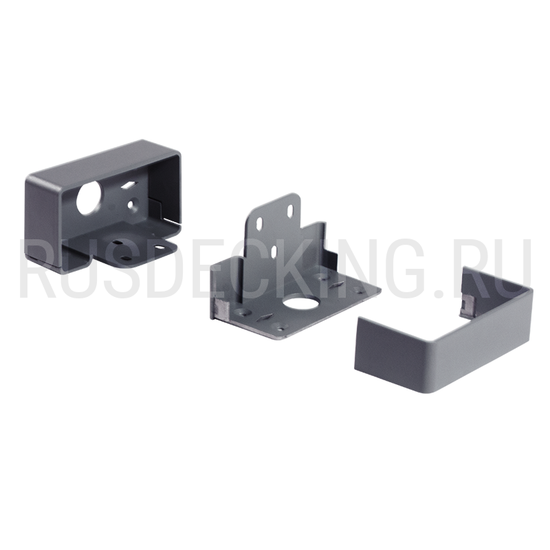 Комплект крепления перил прямое RusDecking Unodeck Серый купить в Новосибирске