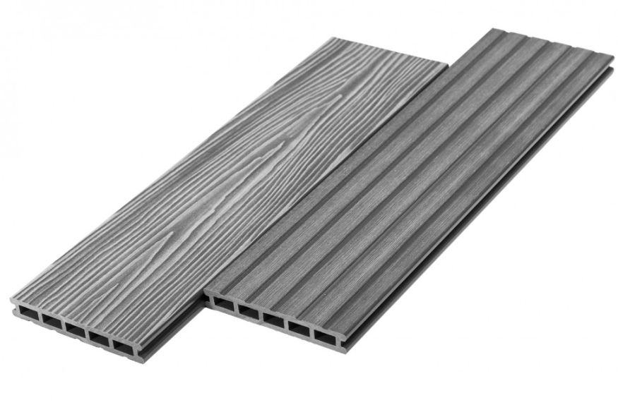 Террасная доска ДПК RusDecking Unodeck Mogano - Серый купить в Новосибирске
