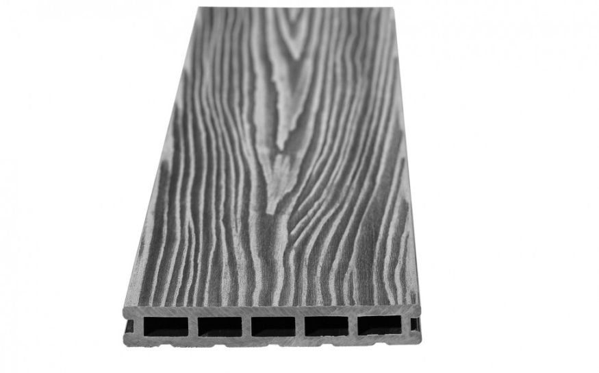 Террасная доска ДПК RusDecking Unodeck Mogano - Серый купить в Новосибирске