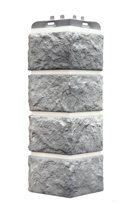 Угол наружный Grand Line, Колотый Камень Design Plus, Гранит (белый шов) купить в Новосибирске