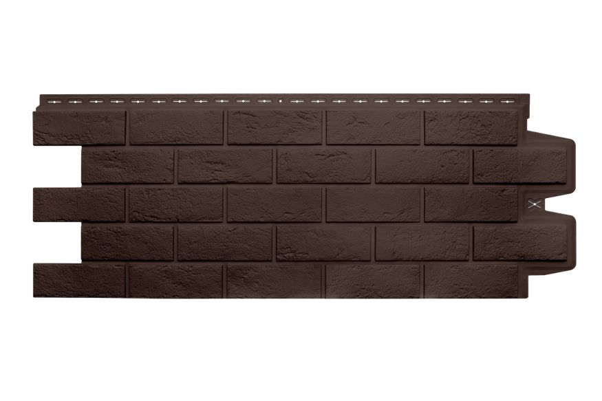 Фасадная панель Grand Line, Состаренный кирпич Classic, Шоколадный купить в Новосибирске