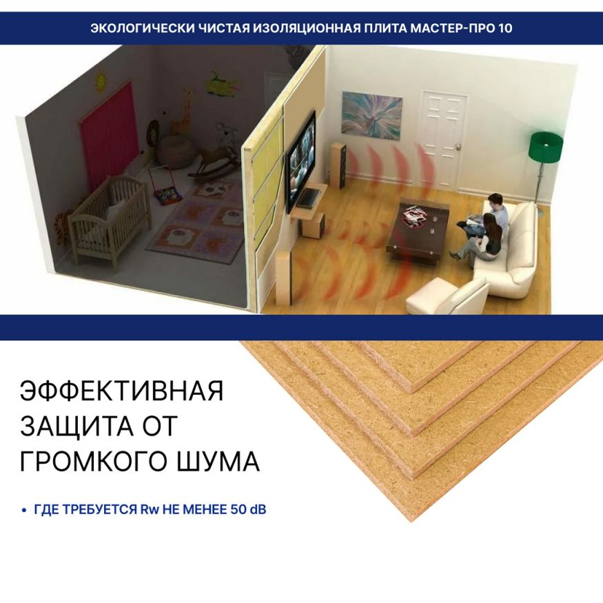 Изоляция хвойная Мастер 10 мм ПРО 1200х600х10 мм (7,2 м²) купить в Новосибирске