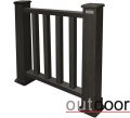 Ограждение из ДПК Outdoor Classic 3D STORM черного цвета купить в Новосибирске
