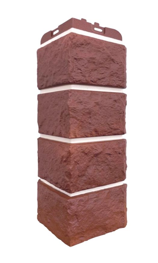 Угол наружный Grand Line, Колотый Камень Design Plus, Корица (белый шов) купить в Новосибирске