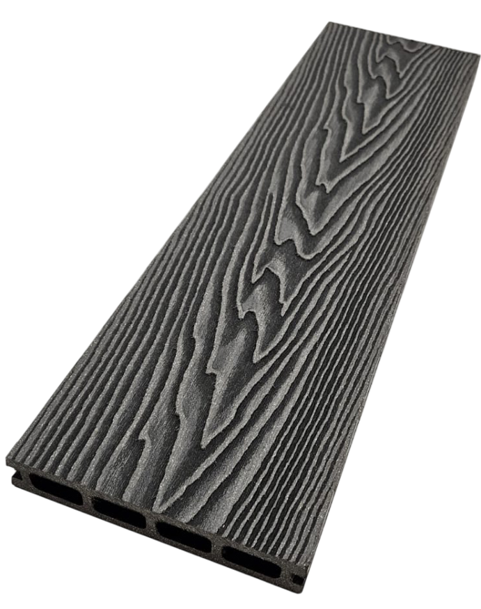 Террасная доска ДПК NanoWood 3D Double Антрацит купить в Новосибирске