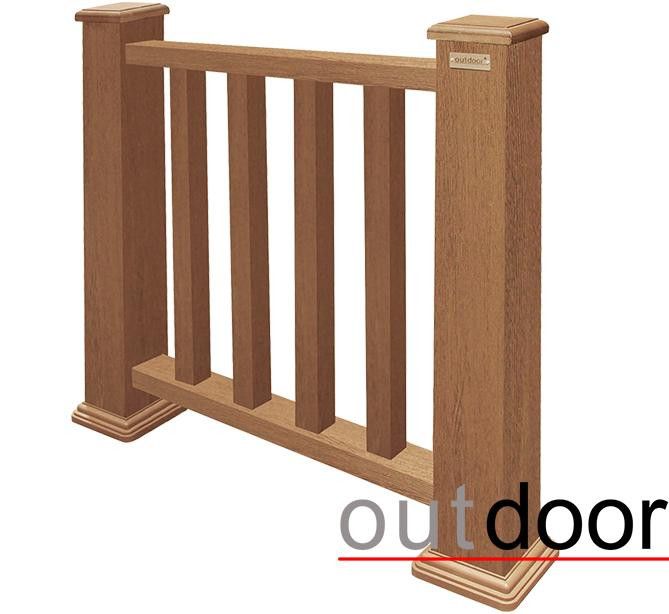 Ограждение из ДПК Outdoor Классик 3D STORM дубовый. купить в Новосибирске