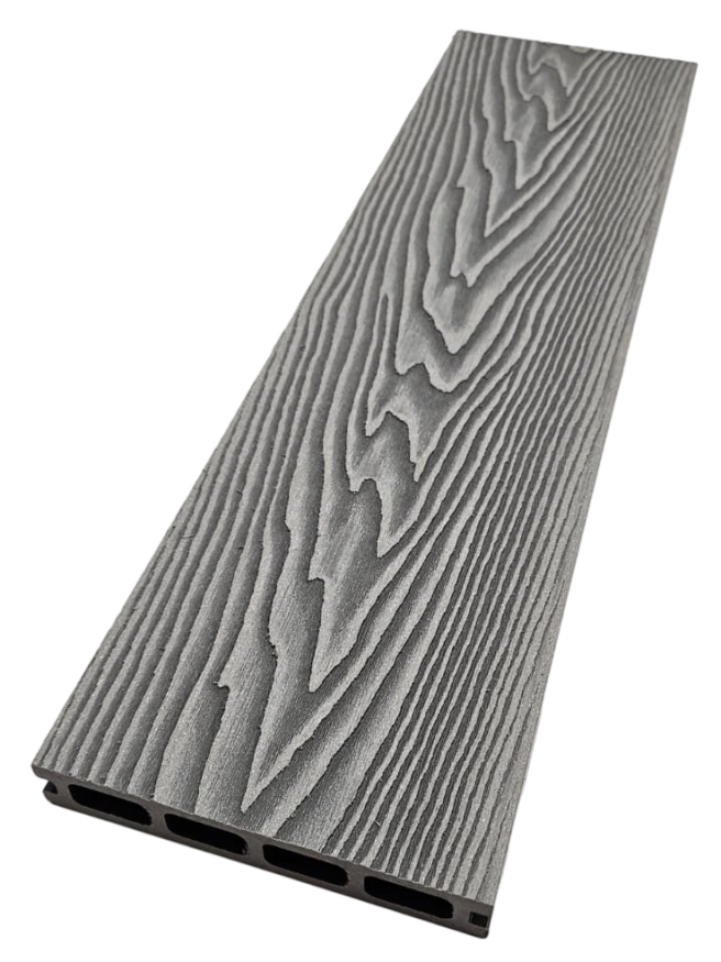 Террасная доска ДПК NanoWood 3D Double Серый купить в Новосибирске