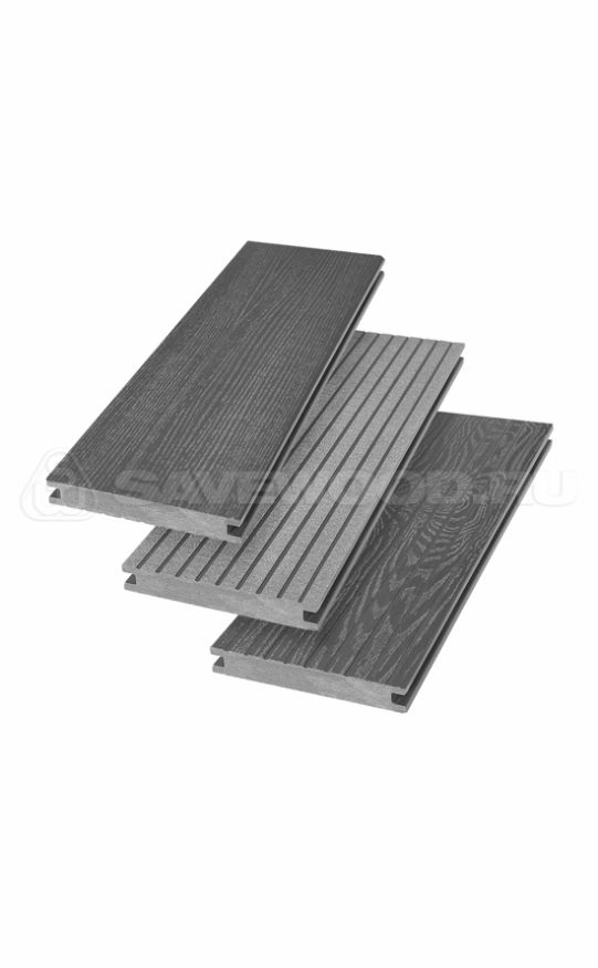 Террасная доска ДПК SaveWood, SW Fraxinus (R), Графит купить в Новосибирске