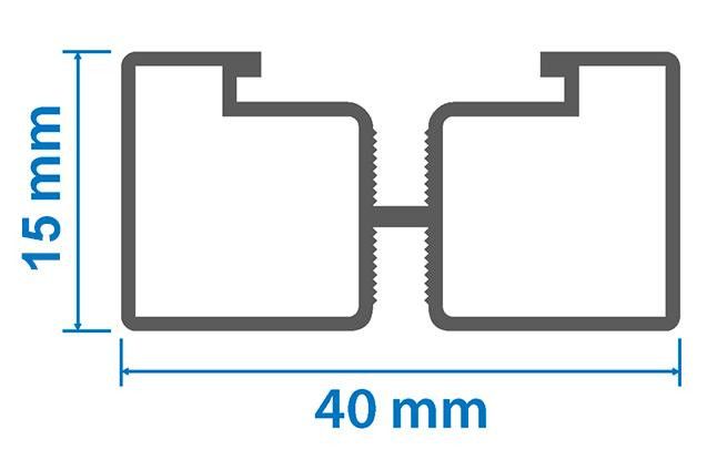 Алюминиевая опорная лага KRONEX Slim 40x15x3000 мм купить в Новосибирске