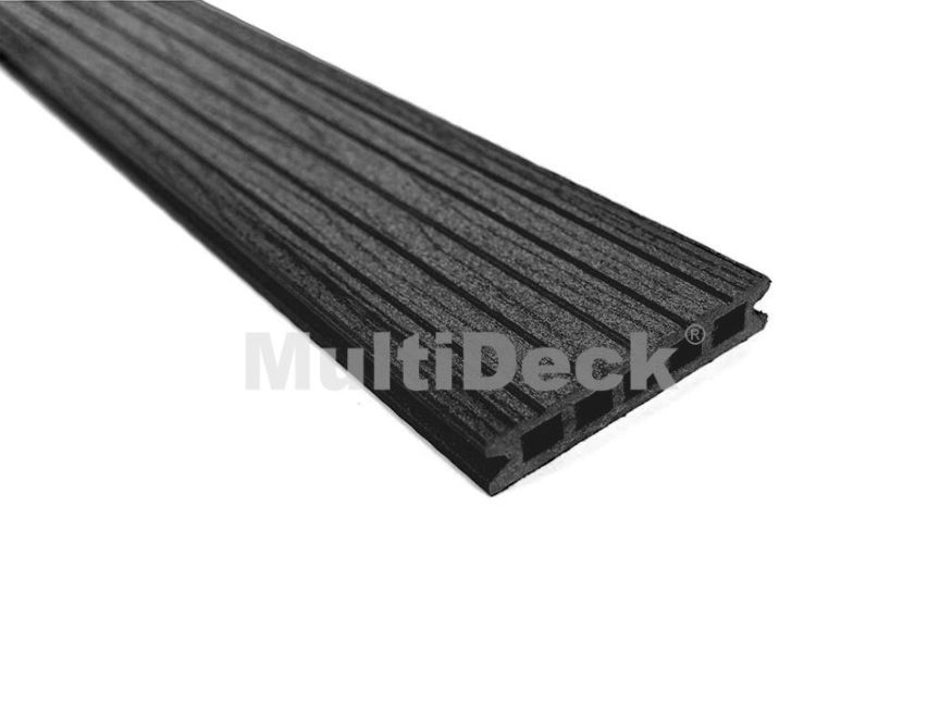 Террасная доска из ДПК MultiDeck Pro Цвет: Черный бархат купить в Новосибирске