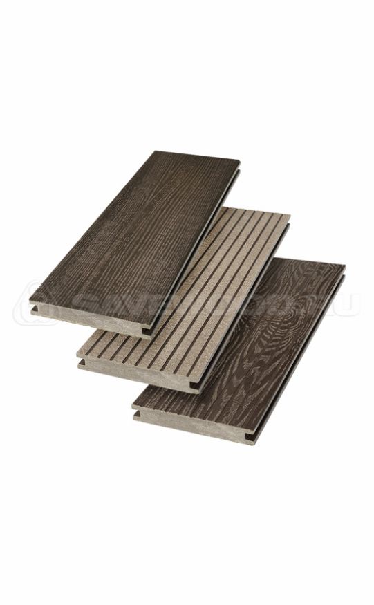 Террасная доска ДПК SaveWood, SW Fraxinus (R), Темно-коричневый купить в Новосибирске