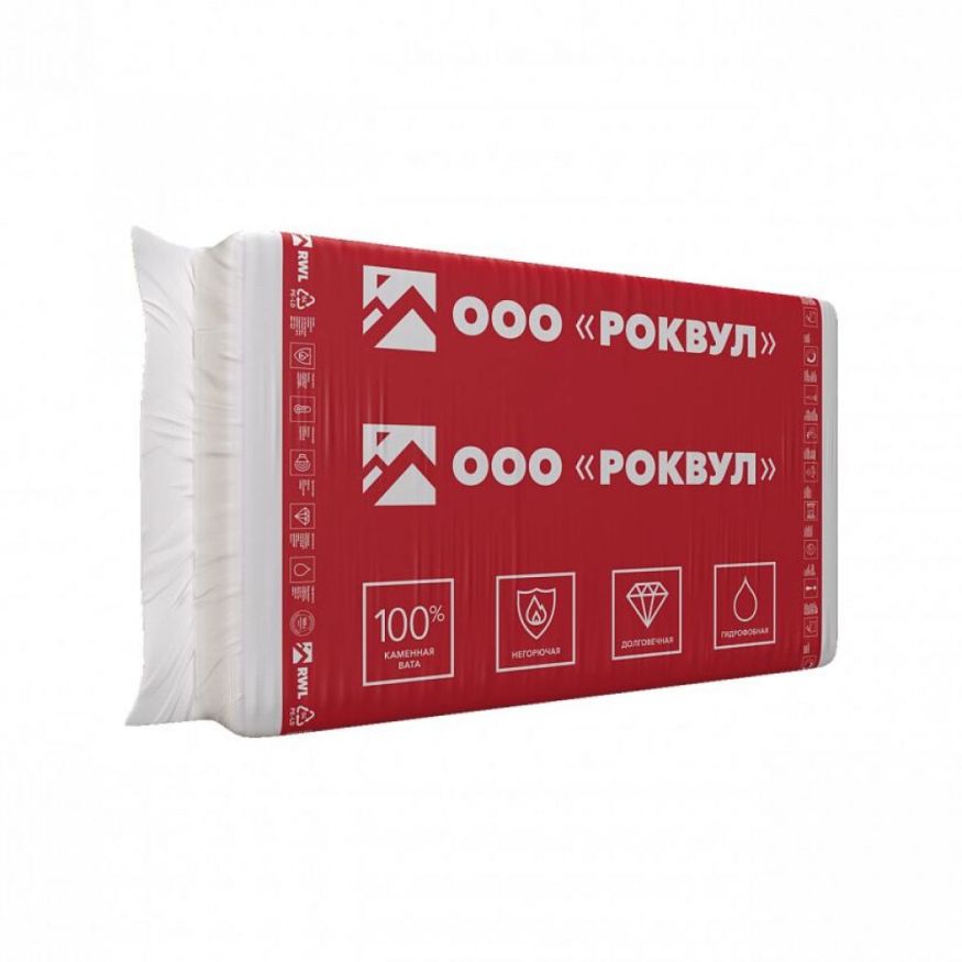 Утеплитель Роквул Каркас Баттс 50мм, 12 плит, 7.2м2, 600х1000мм, 0.36м3 Rockwool купить в Новосибирске