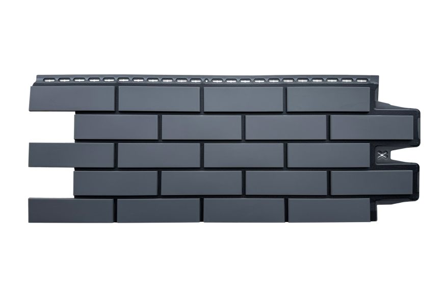 Фасадные панели Grand Line, Клинкерный кирпич Design, Графит, шов RAL 9005 купить в Новосибирске