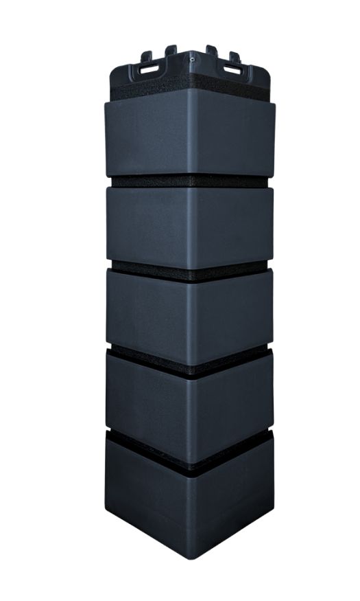 Угол наружный Grand Line, Клинкерный кирпич Design, Графит, шов RAL 9005 купить в Новосибирске