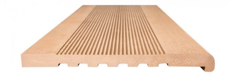 Ступени из ДПК NanoWood - Карамельные полнотелые купить в Новосибирске