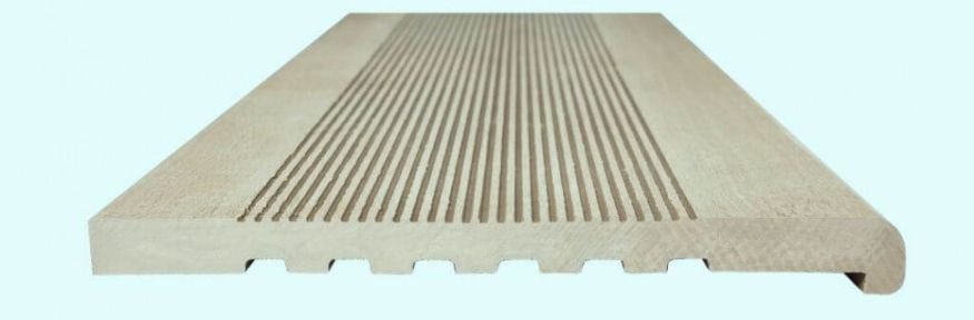 Ступени из полнотелого ДПК NanoWood - Кремовый цвет. купить в Новосибирске