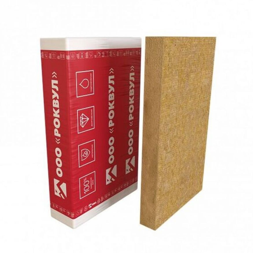 Утеплитель Rockwool Фасад Баттс ОПТИМА 100мм, 2 плиты, 1.44м2, 600х1200мм, 0.144м3 Rockwool купить в Новосибирске