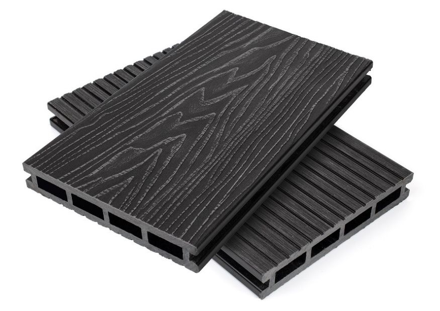 Террасная доска пустотелая ДПК NanoWood Nature 3D Графит купить в Новосибирске