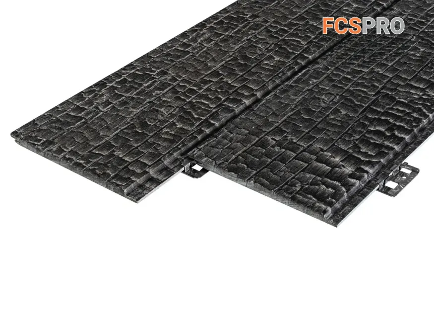 Фиброцементная панель FCSPRO Decor Wood Click Угольное купить в Новосибирске