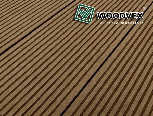 Террасная доска WOODVEX Select из ДПК темно-коричневого цвета купить в Новосибирске