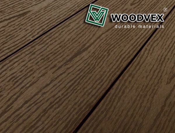 Террасная доска WOODVEX Select из ДПК темно-коричневого цвета купить в Новосибирске