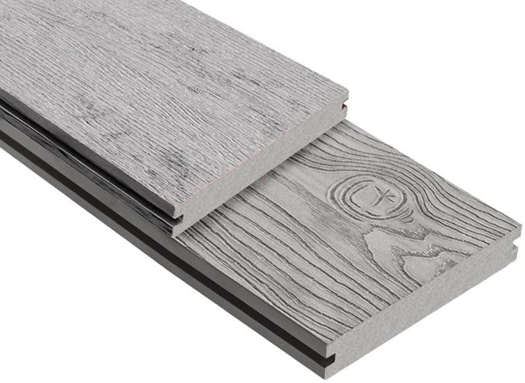 Террасная доска ДПК Outdoor 3D полнотелая STORM/OCEAN GREY, серый микс. купить в Новосибирске